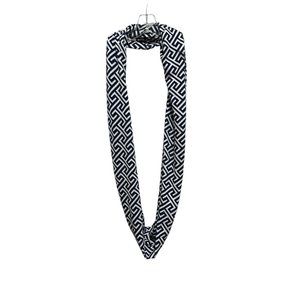 WB Brand Women's Infinity Knit Heavy Scarf Neck Warmer Navy‎ Chevron Pattern